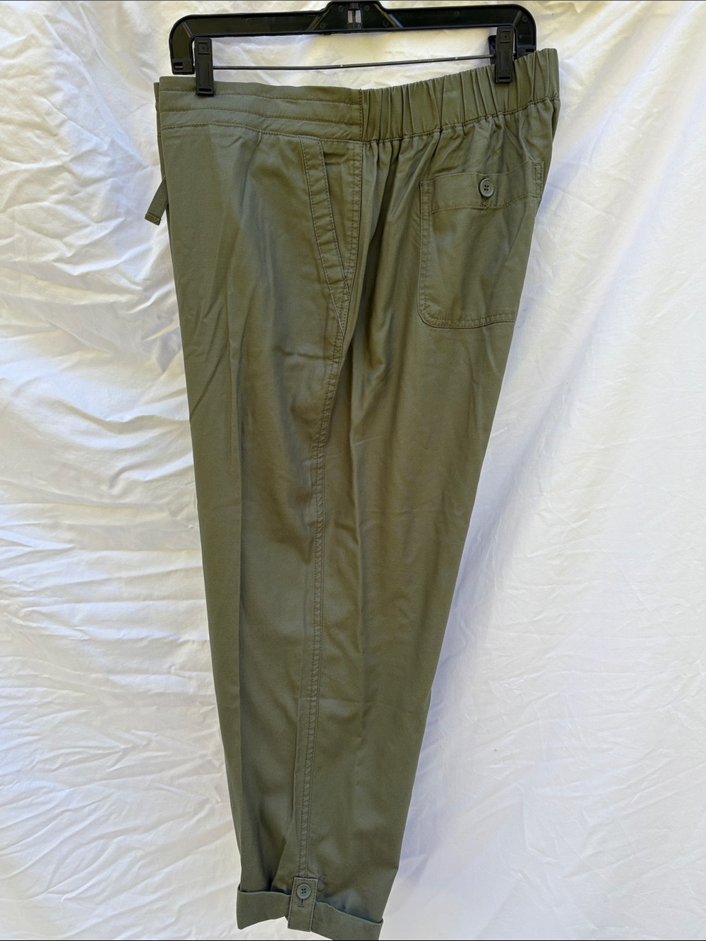 Talbots Olive Pull-On Drawstring Chinos - Picture 12 of 12